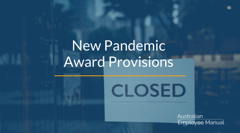 New Pandemic Award Provisions